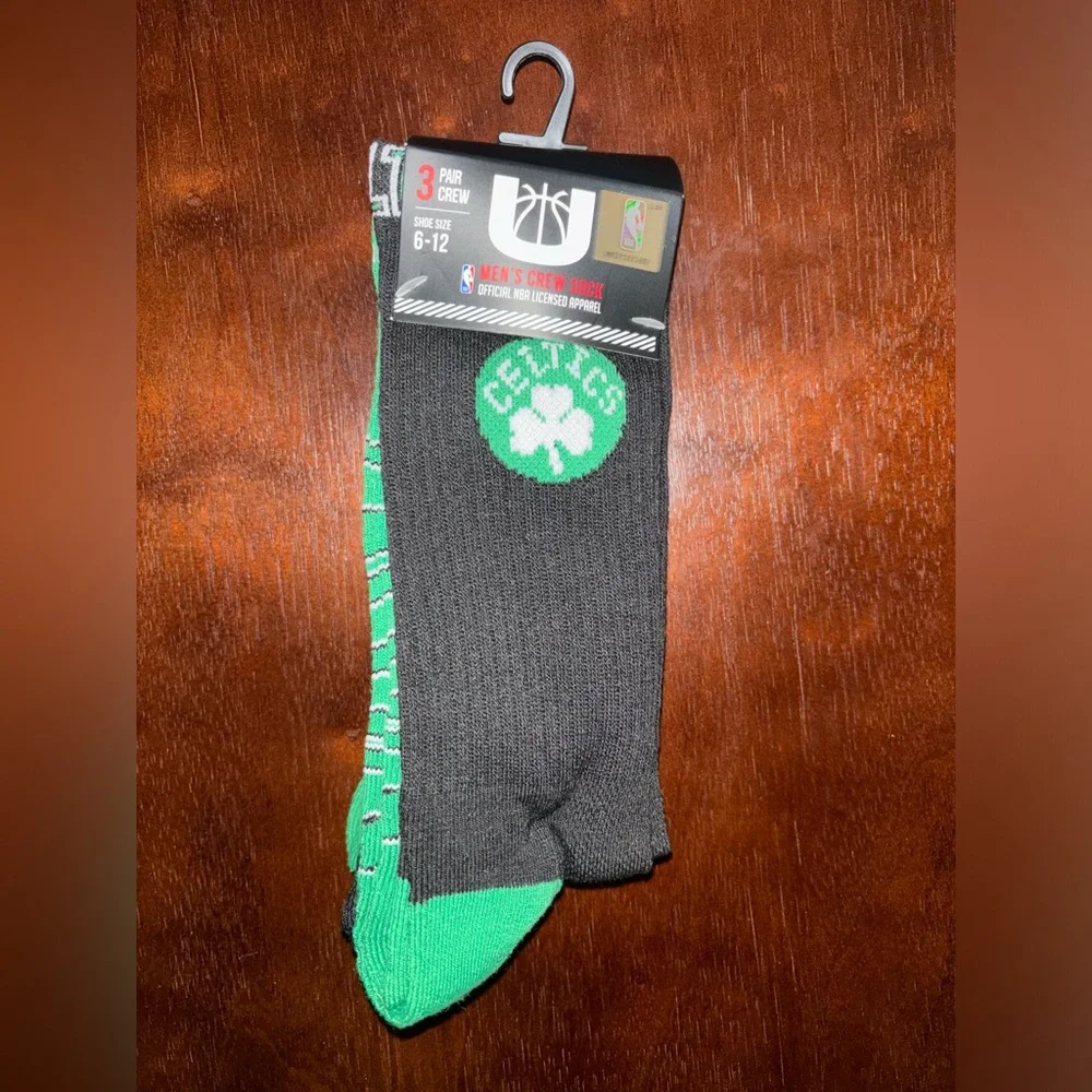 NBA Ultra Game Boston Celtics Men’s Crew Socks 3 Pair Shoe Size 6-12
